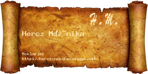 Hercz Mónika névjegykártya